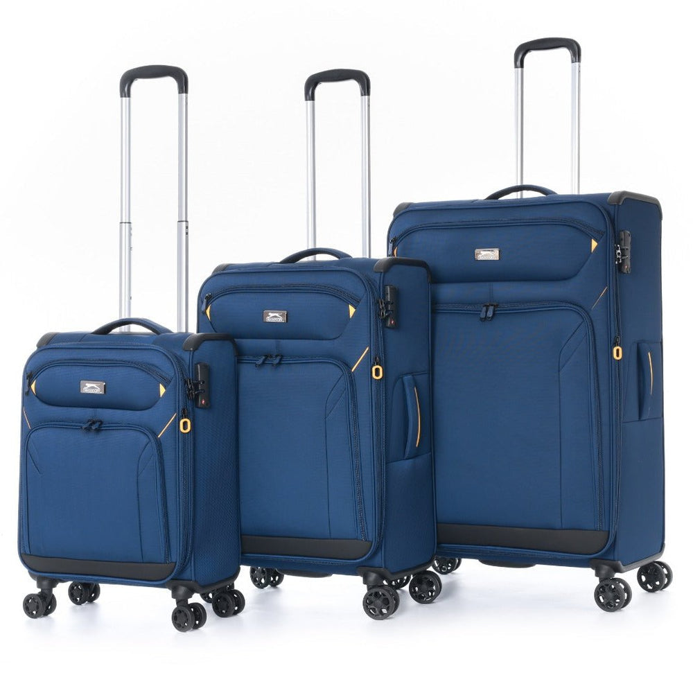 סט מזוודות בד פרמיום בגודל ענק 19"+25"+31" , של המותג SLAZENGER דגם NEW YORK II XL