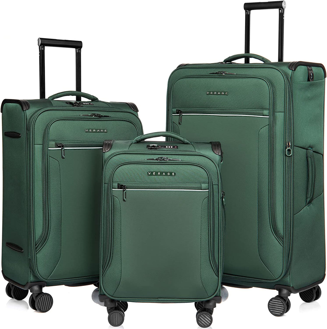 סט 3 מזוודות בד קלות במיוחד דגם TOLEDO 3 PREMIUM מבית היוקרה VERAGE אנגליה