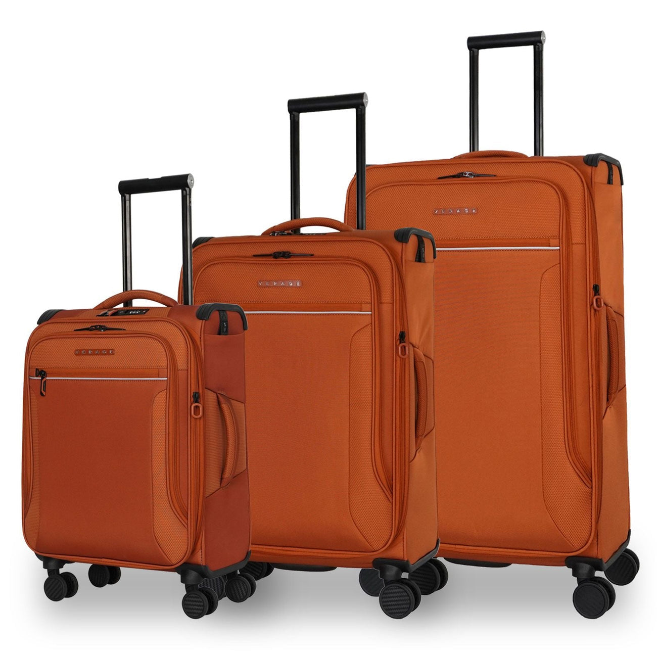 סט 3 מזוודות בד קלות במיוחד דגם TOLEDO 3 PREMIUM מבית היוקרה VERAGE אנגליה