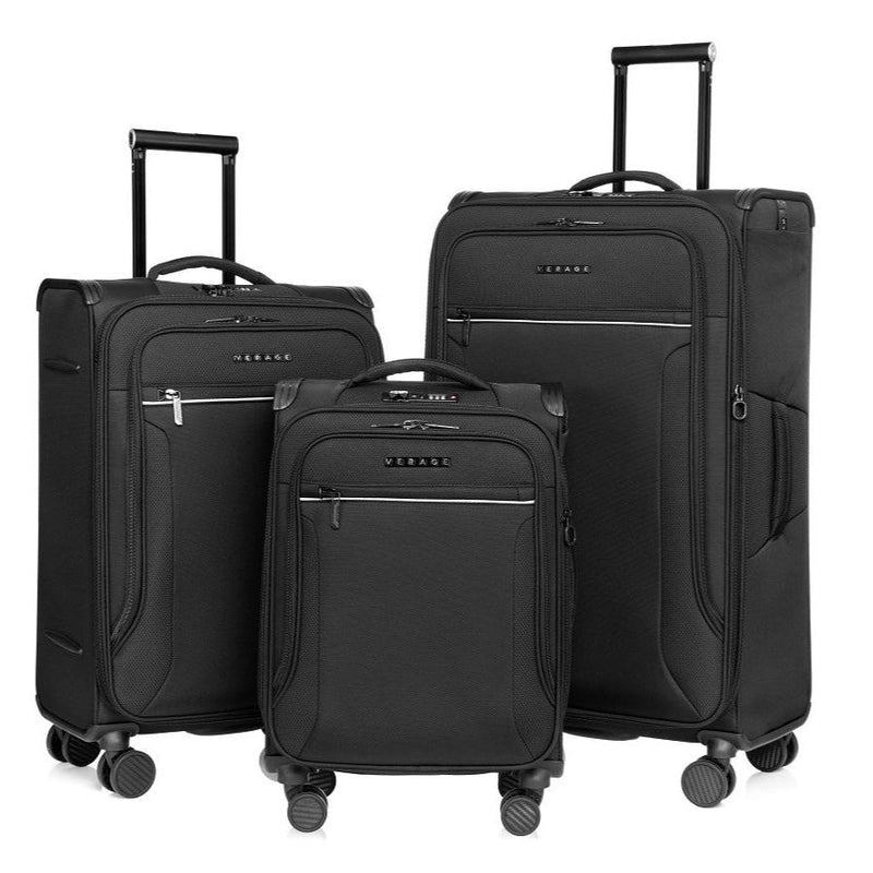 סט 3 מזוודות בד קלות במיוחד דגם TOLEDO 3 PREMIUM מבית היוקרה VERAGE אנגליה
