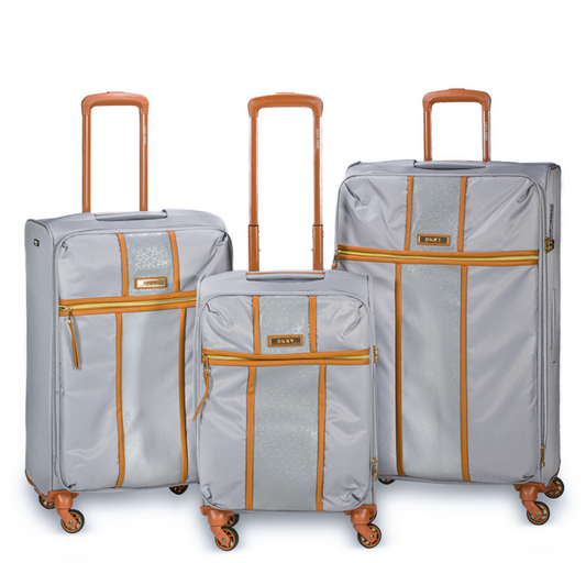 סט 3 מזוודת בד קלות ואופנתיות מבית DONNA KARAN DKNY דגם AUTOGRAPH