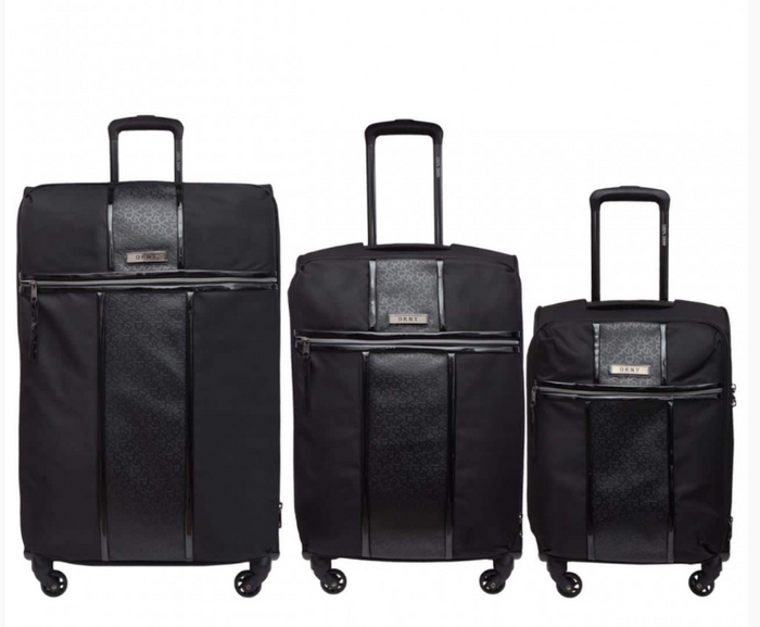 סט 3 מזוודת בד קלות ואופנתיות מבית DONNA KARAN DKNY דגם AUTOGRAPH