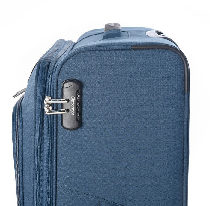 סט מזוודות בד גדולה "28, טרולי "14.5 ותיק עליה למטוס סופר לייט מבית SLAZENGER דגם C-LITE