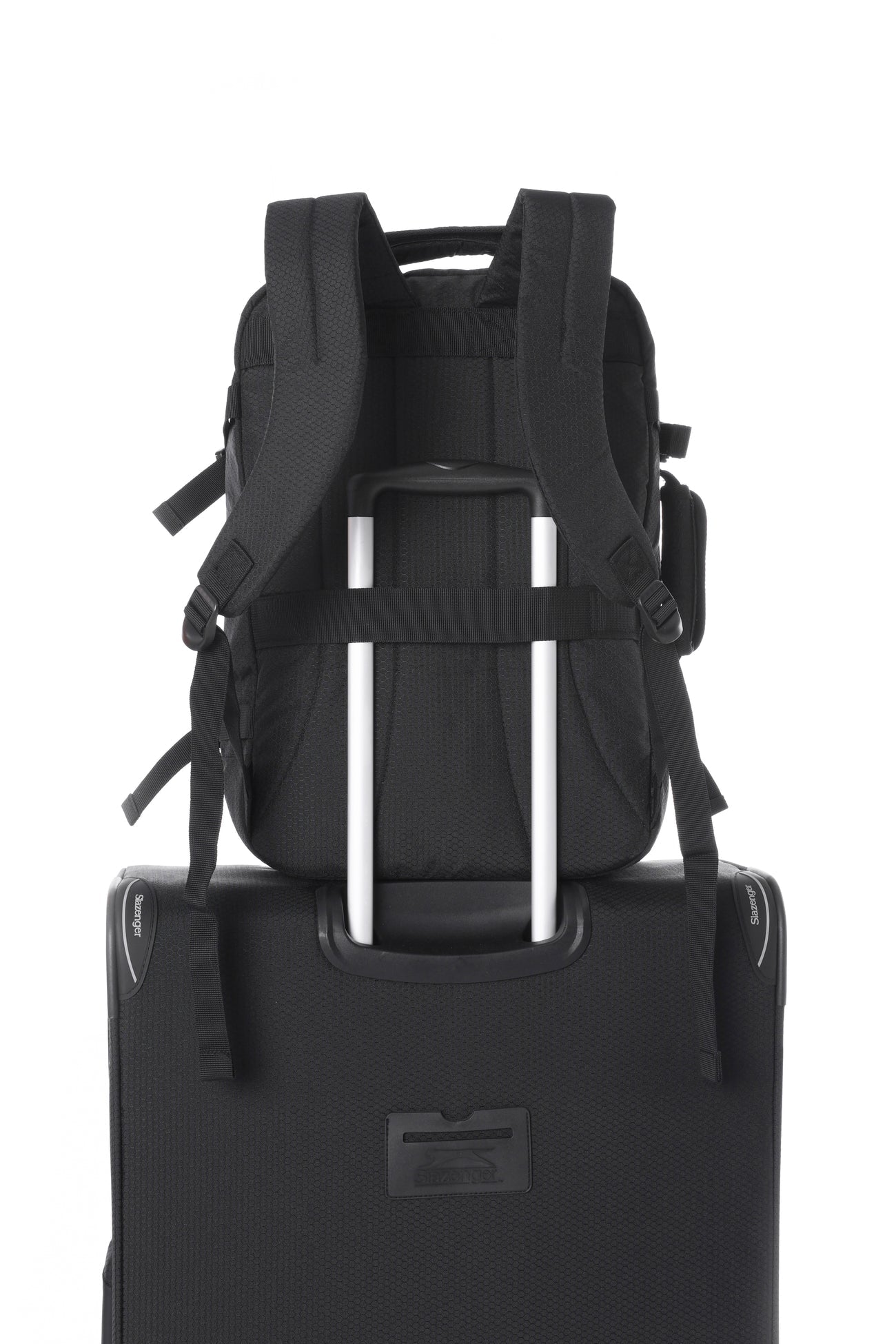 סט מזוודות בד גדולה "28, טרולי "14.5 ותיק עליה למטוס סופר לייט מבית SLAZENGER דגם C-LITE