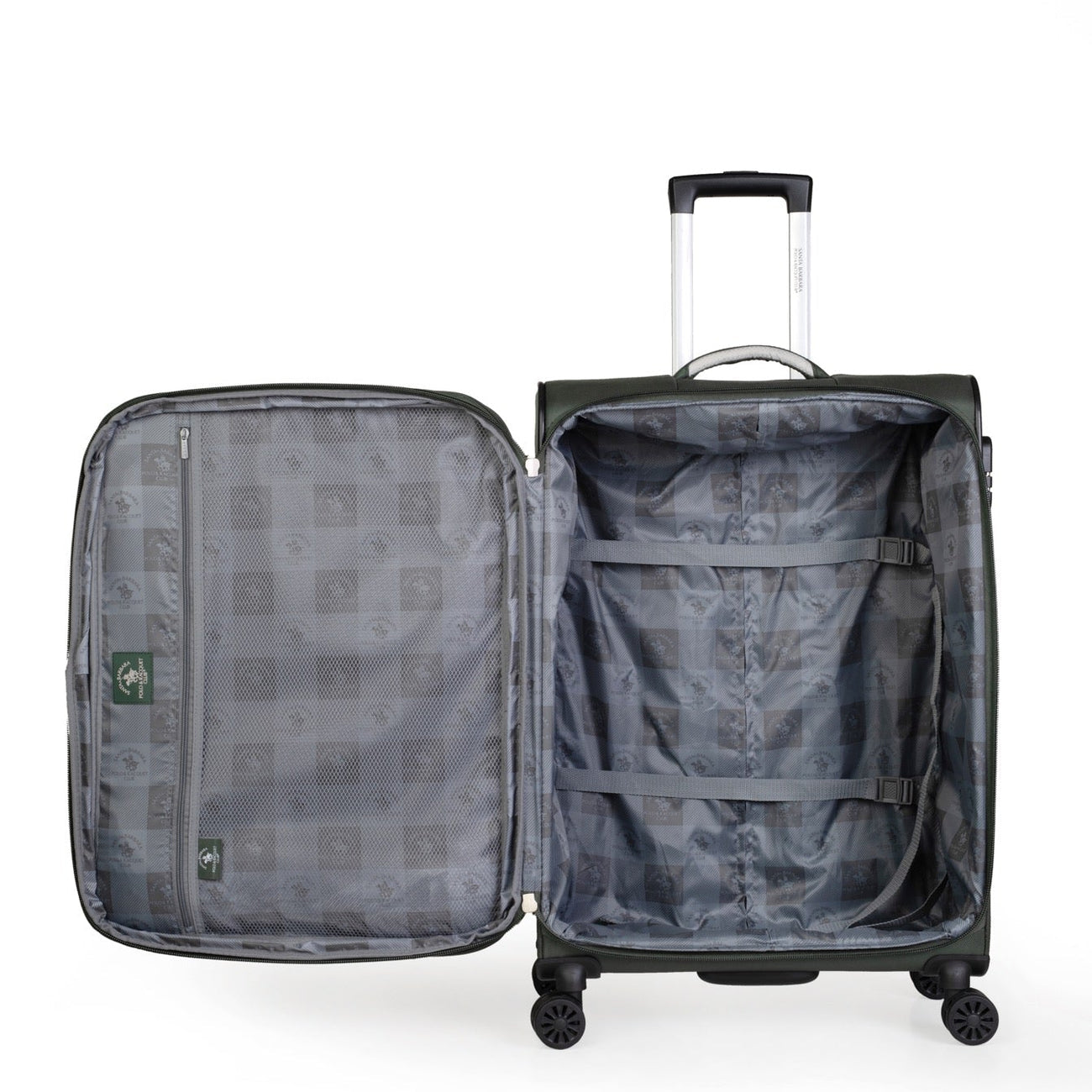 סט 3 מזוודות בד XL מתרחבות בעיצוב מודרני מבית המותג היוקרתי POLO CLUB דגם LOS ANGELES