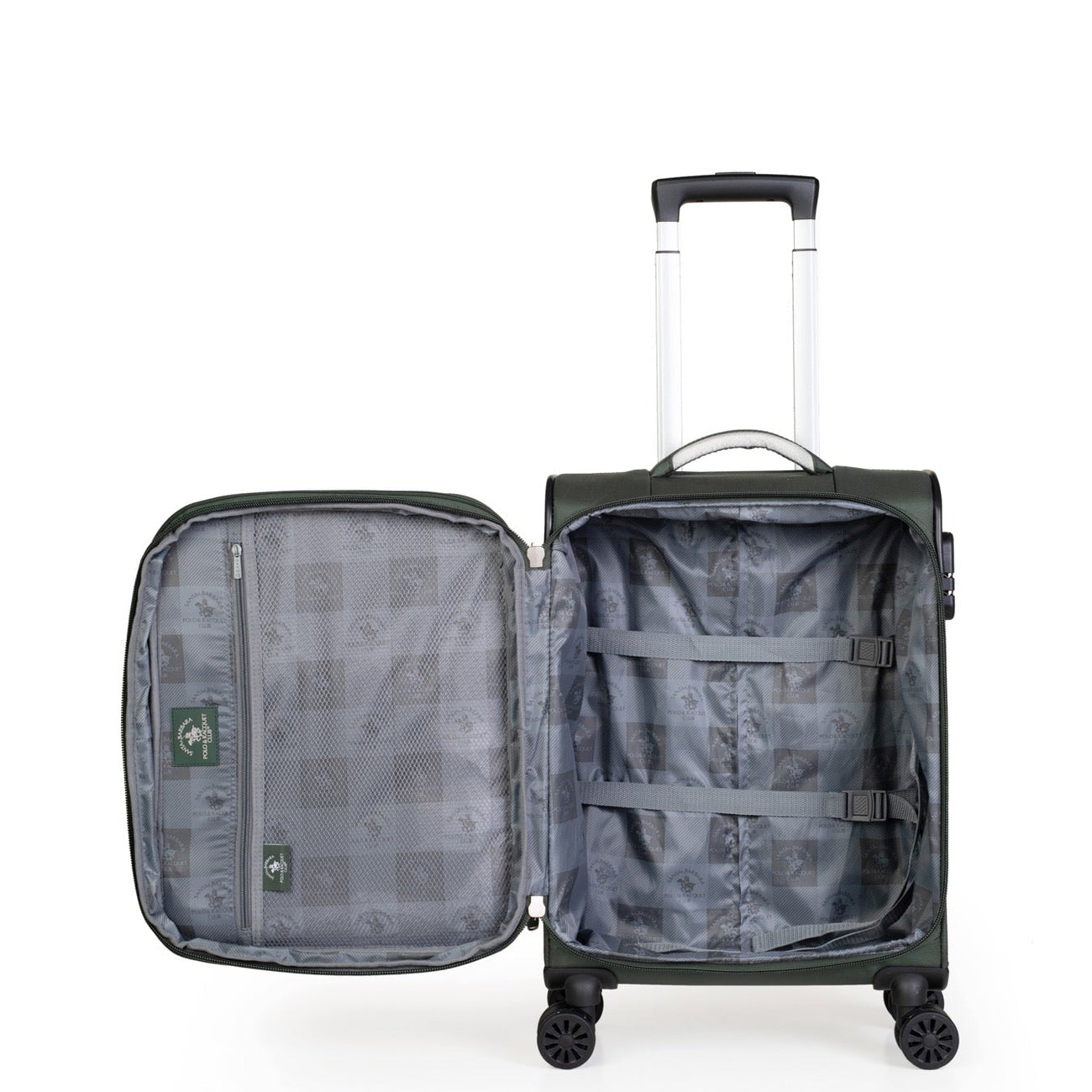 סט 3 מזוודות בד XL מתרחבות בעיצוב מודרני מבית המותג היוקרתי POLO CLUB דגם LOS ANGELES