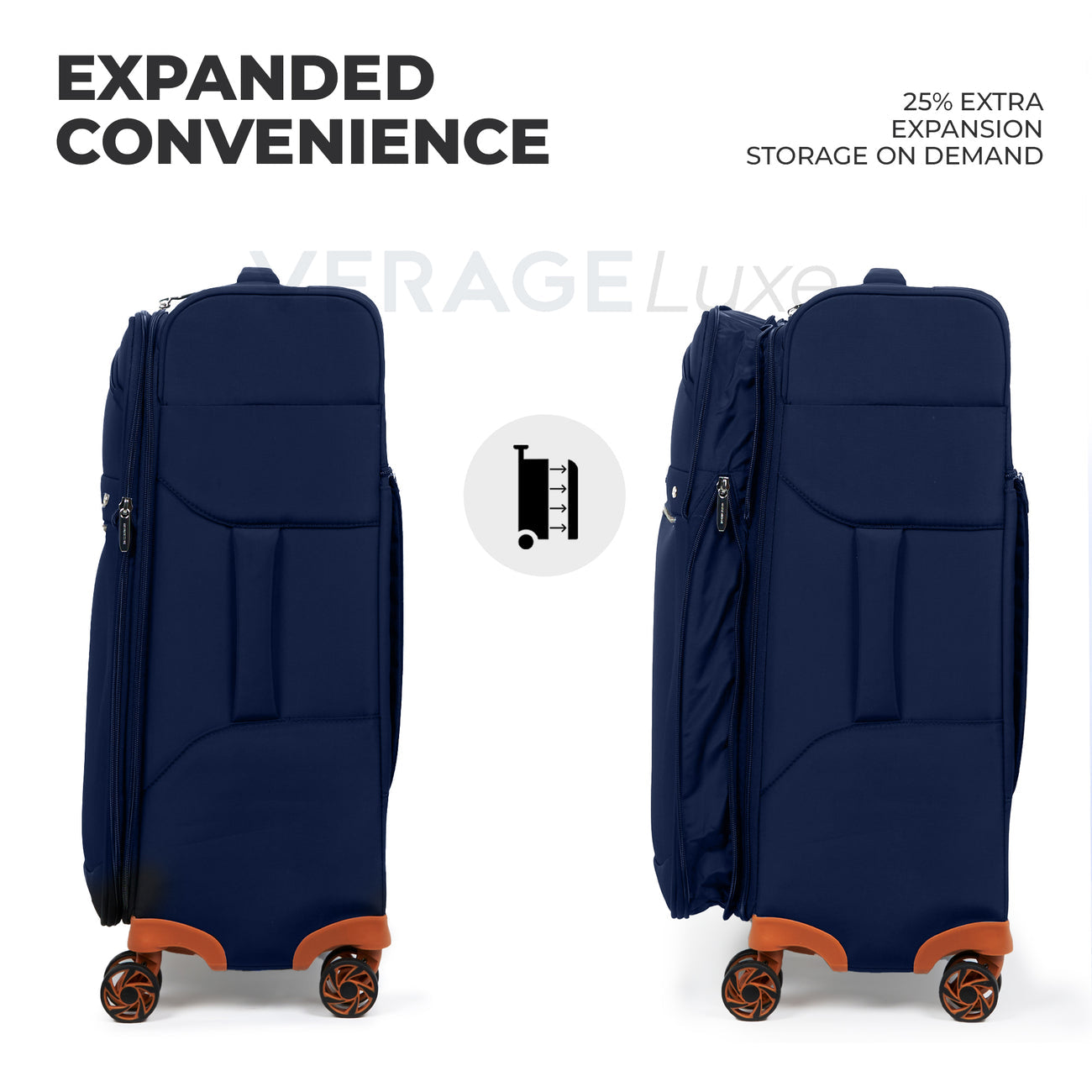 סט 3 מזוודות בד פרמיום קלות משקל דגם SWANSEA מבית VERAGE