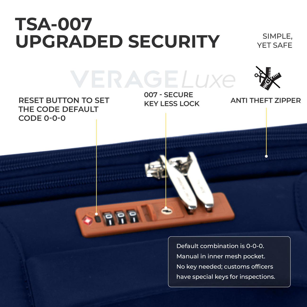 סט 3 מזוודות בד פרמיום קלות משקל דגם SWANSEA מבית VERAGE