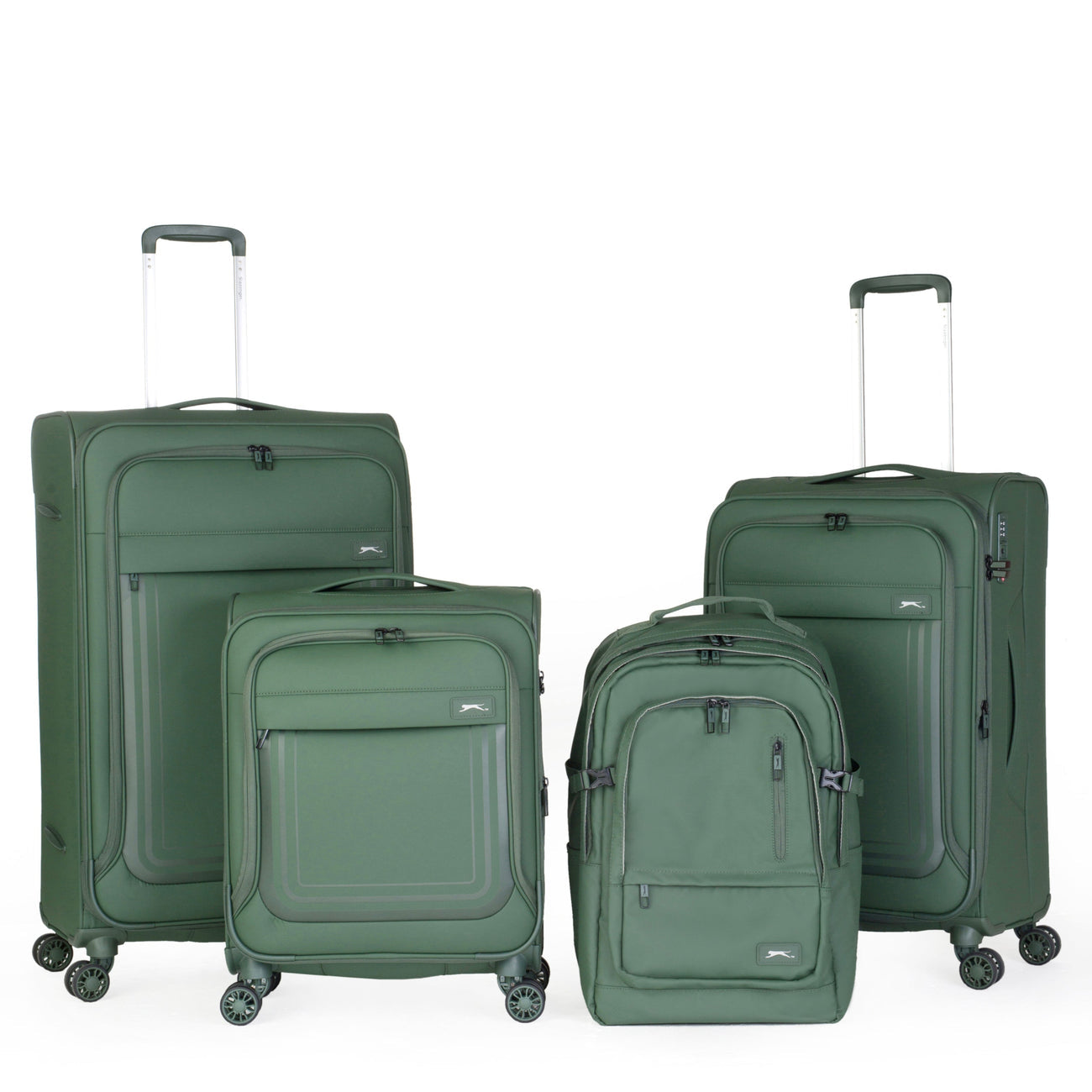 סט מזוודות בד+ תיק גב עלייה למטוס פרימיום דגם ICON מבית המותג האנגלי SLAZENGER