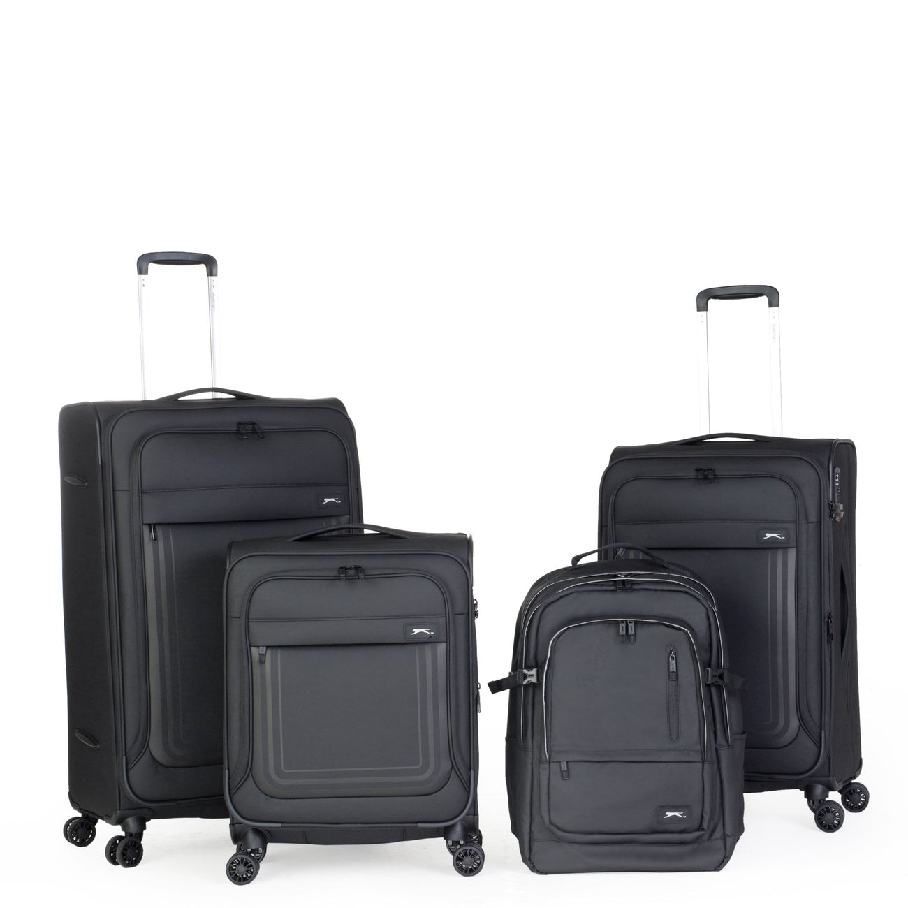 סט מזוודות בד+ תיק גב עלייה למטוס פרימיום דגם ICON מבית המותג האנגלי SLAZENGER