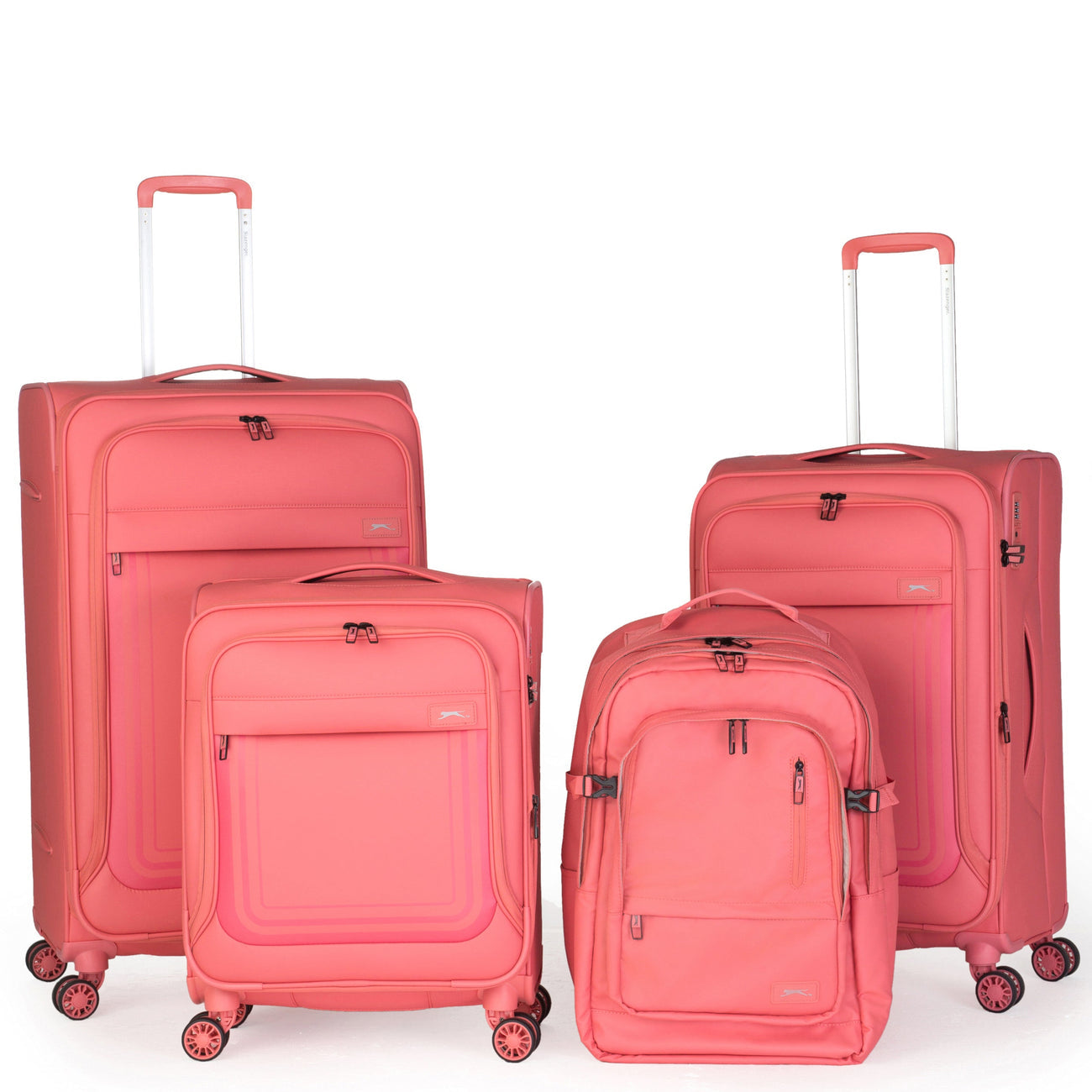 סט מזוודות בד+ תיק גב עלייה למטוס פרימיום דגם ICON מבית המותג האנגלי SLAZENGER