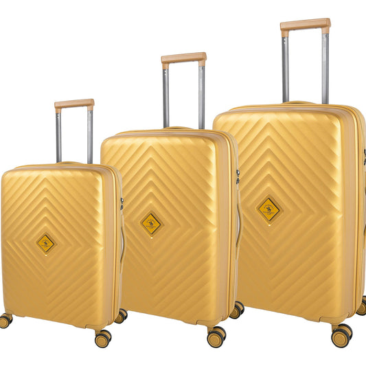 סט 3 מזוודות קשיחות בלתי שבירות PP דגם MILAN מבית המותג היוקרתי POLO CLUB