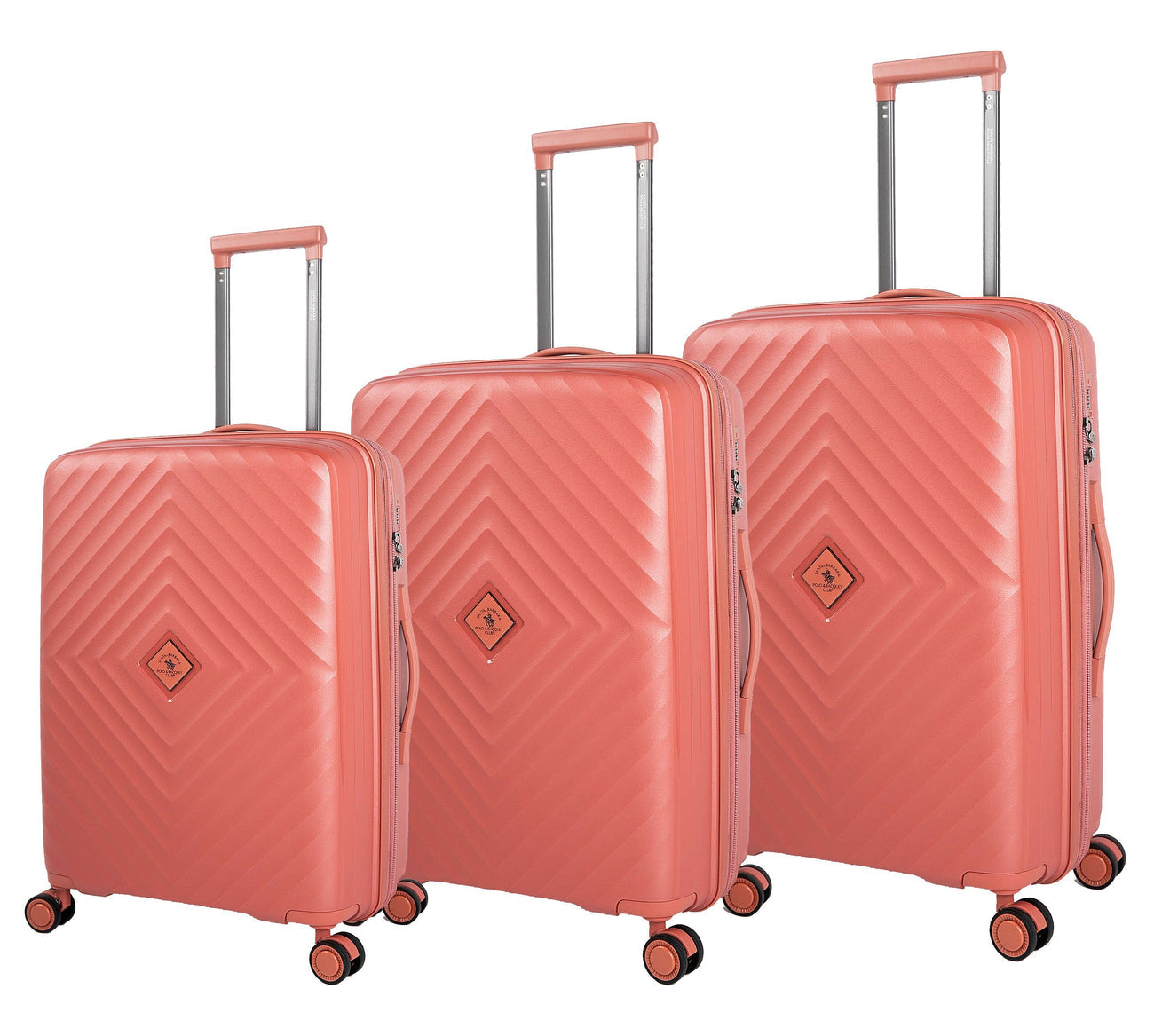 סט 3 מזוודות קשיחות בלתי שבירות PP דגם MILAN מבית המותג היוקרתי POLO CLUB