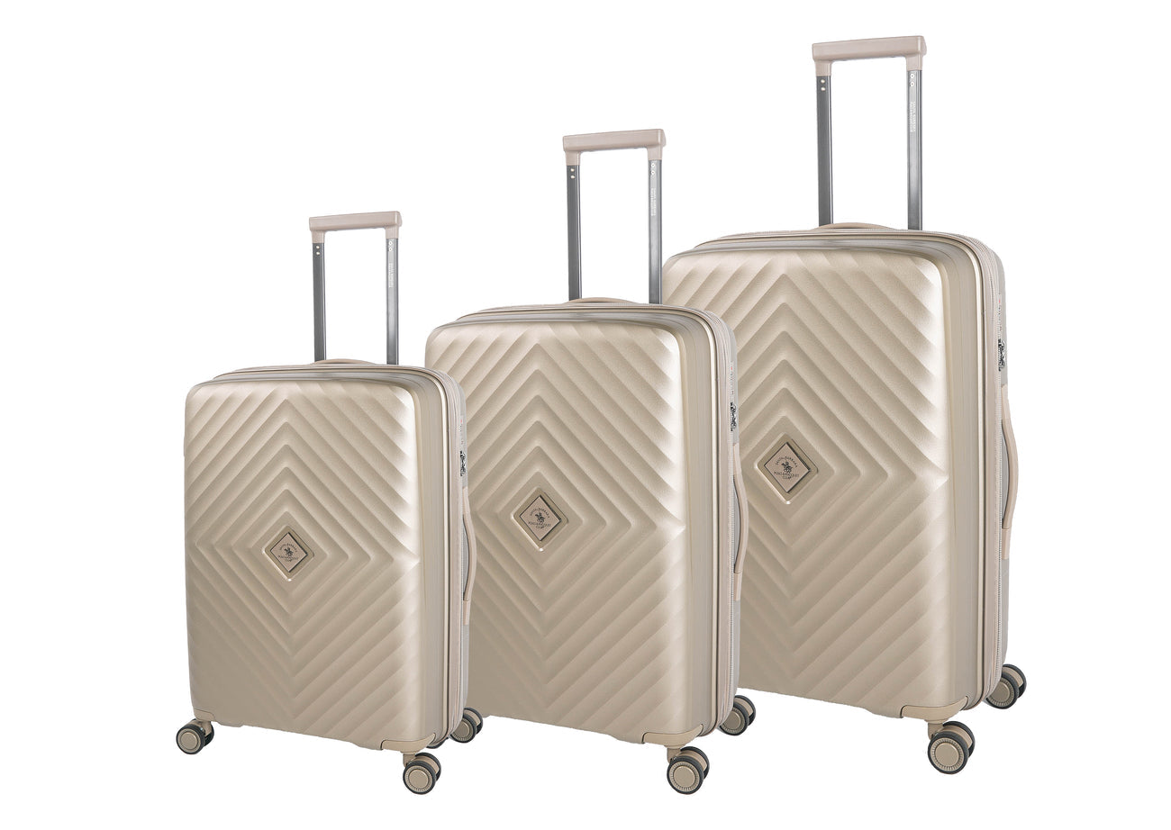 סט 3 מזוודות קשיחות בלתי שבירות PP דגם MILAN מבית המותג היוקרתי POLO CLUB