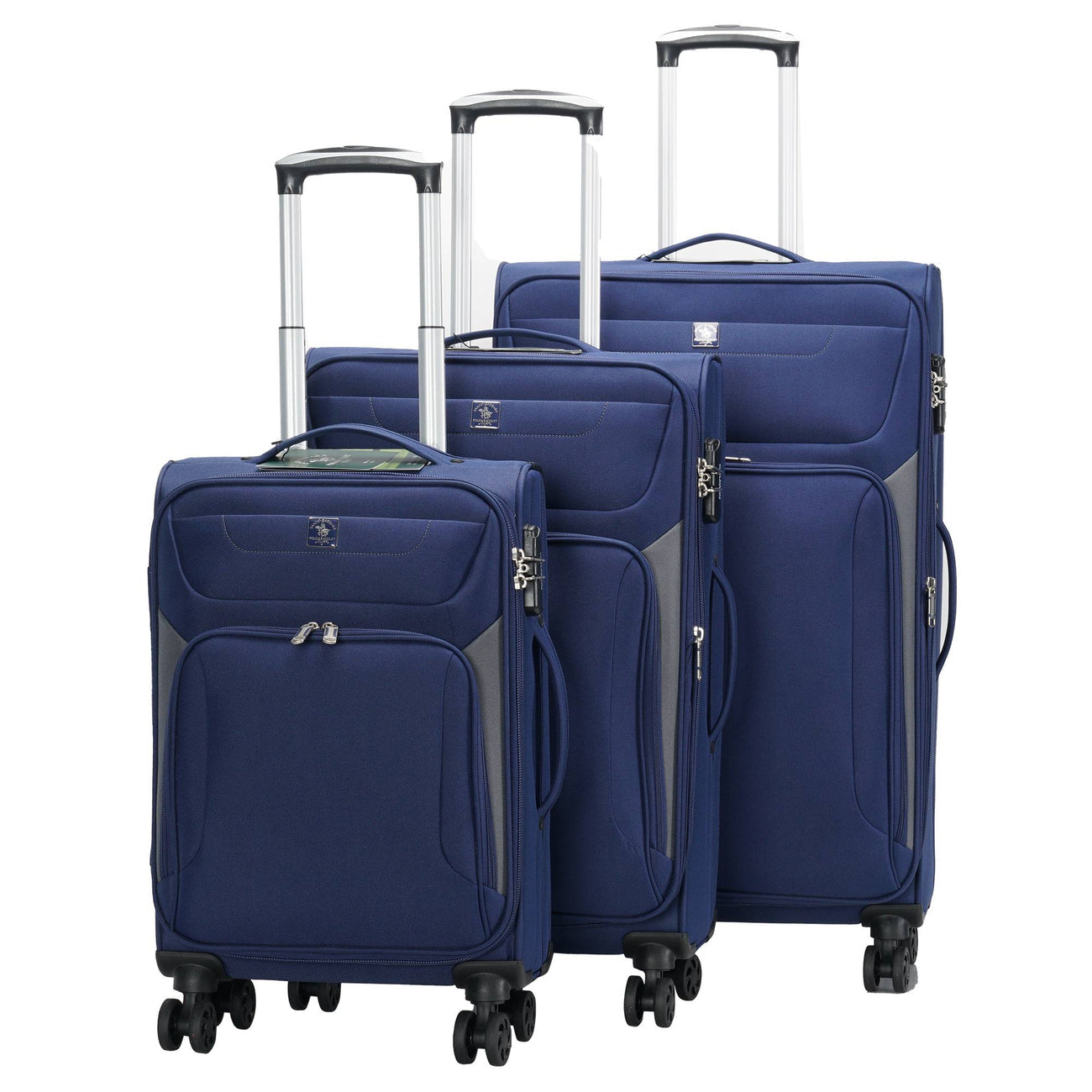 סט 3 מזוודות בד רכות וקלות מבית POLO CLUB דגם FLORIDA