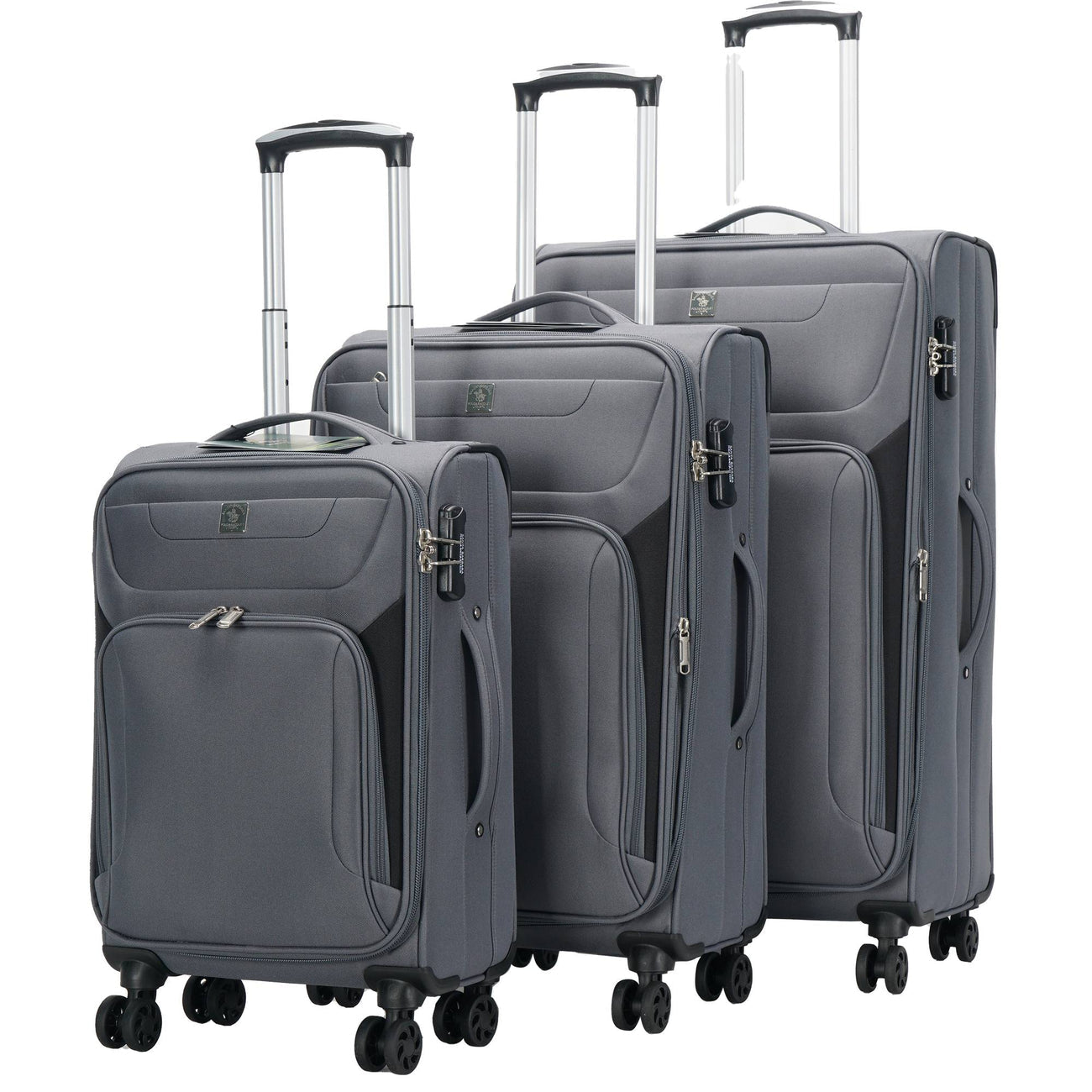 סט 3 מזוודות בד רכות וקלות מבית POLO CLUB דגם FLORIDA