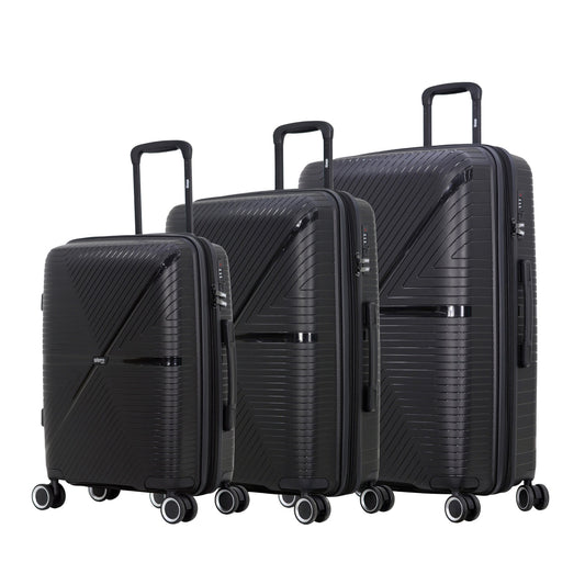 סט מזוודות קשיחות איכותיות בלתי שבירות PP דגם LYNX מבית המותג GIPRO JAPAN