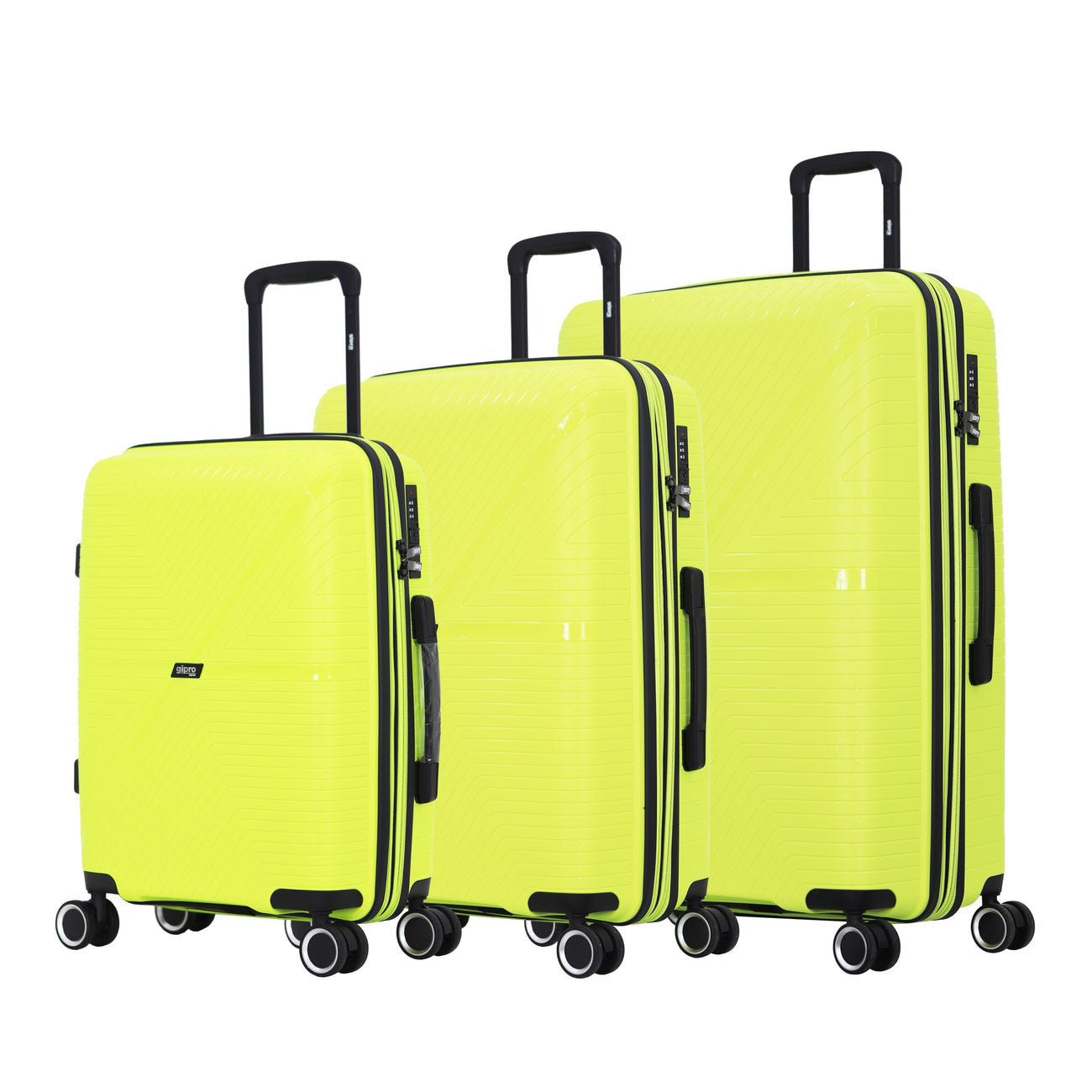 סט מזוודות קשיחות איכותיות בלתי שבירות PP דגם LYNX מבית המותג GIPRO JAPAN