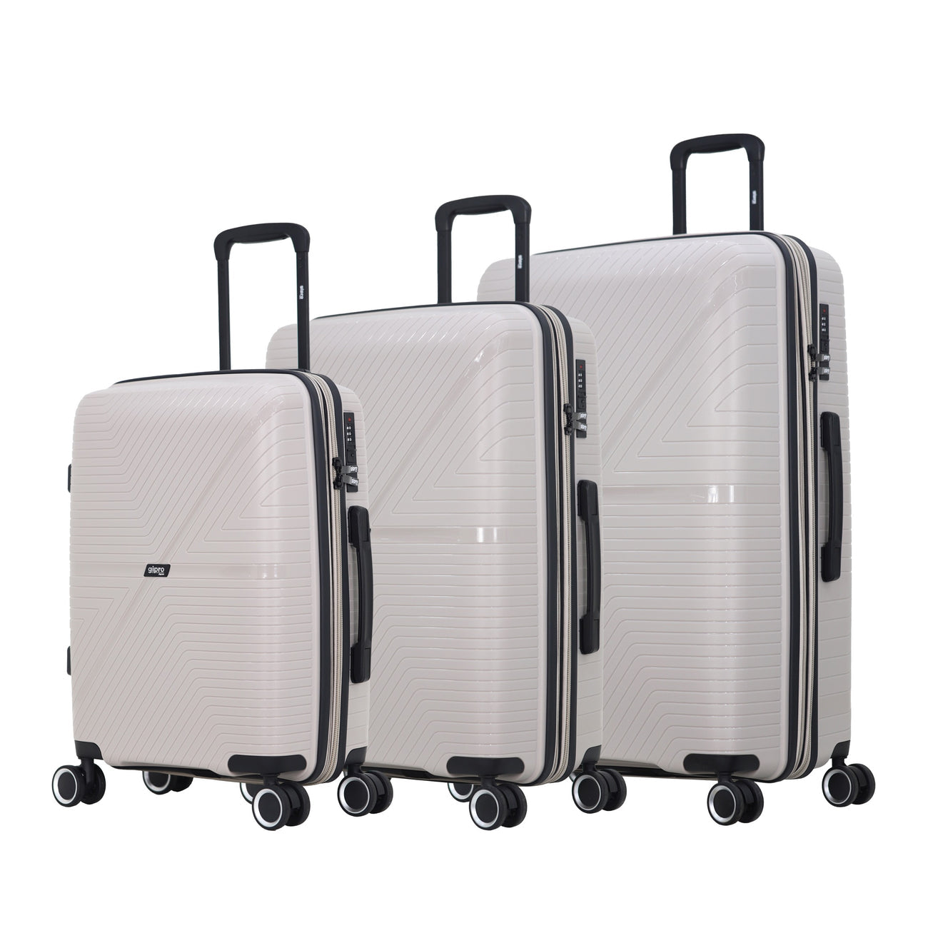 סט מזוודות קשיחות איכותיות בלתי שבירות PP דגם LYNX מבית המותג GIPRO JAPAN