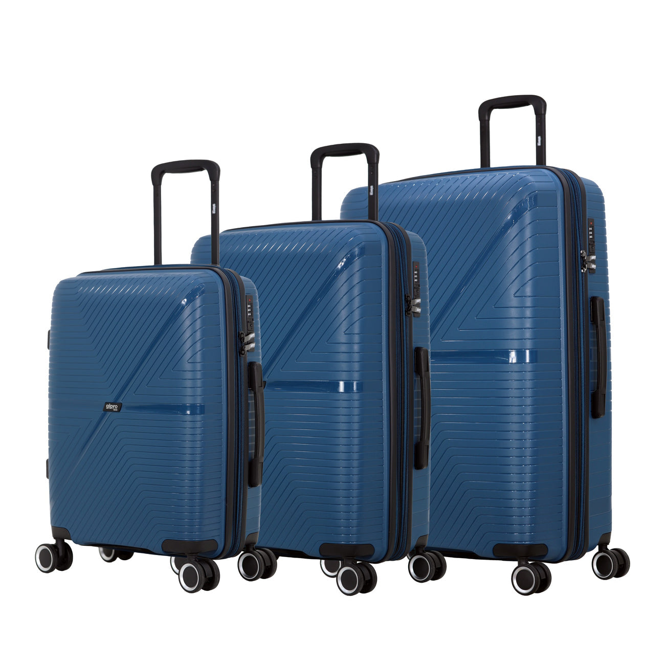 סט מזוודות קשיחות איכותיות בלתי שבירות PP דגם LYNX מבית המותג GIPRO JAPAN