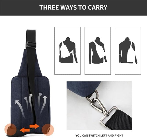 תיק צד פונקציונאלי קטן וקל משקל בסגנון אוכף אלכסון מבית המותג AOKING דגם CASUAL