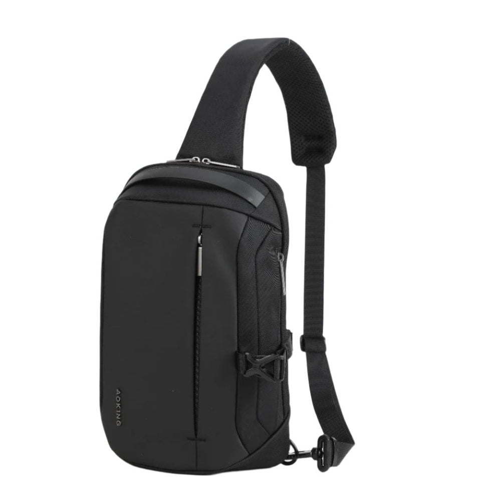 תיק צד פונקציונאלי וקל משקל בסגנון אוכף אלכסון עמיד למים מבית המותג AOKING צבע שחור