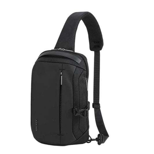 תיק צד פונקציונאלי וקל משקל בסגנון אוכף אלכסון עמיד למים מבית המותג AOKING צבע שחור