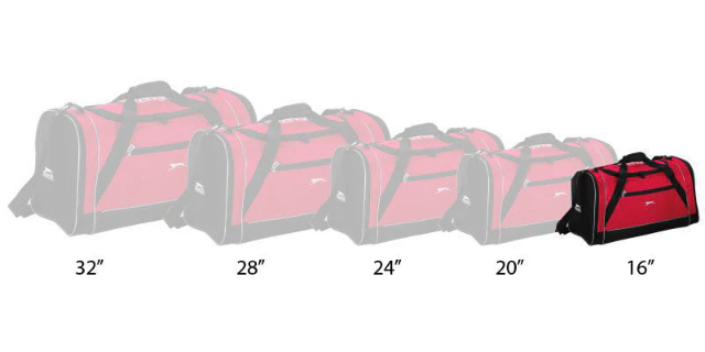 תיק ספורט וטיולים מבית SLAZENGER בחמישה גדלים 16"–32"