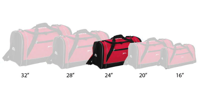 תיק ספורט וטיולים מבית SLAZENGER בחמישה גדלים שונים 16"-32"