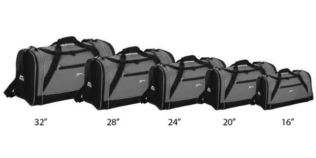 תיק ספורט וטיולים מבית SLAZENGER בחמישה גדלים שונים 16"-32"