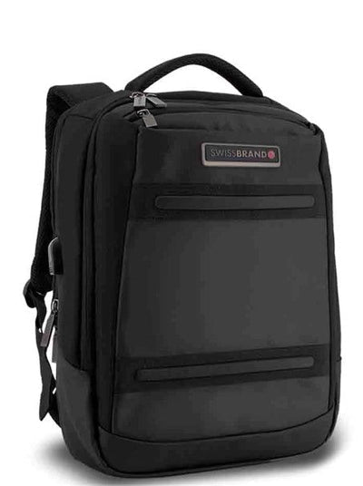 תיק גב עסקי יוקרתי ופונקציונלי ללפטופ 15.6" מבית המותג השוויצרי SWISSBRAND דגם NORWICH