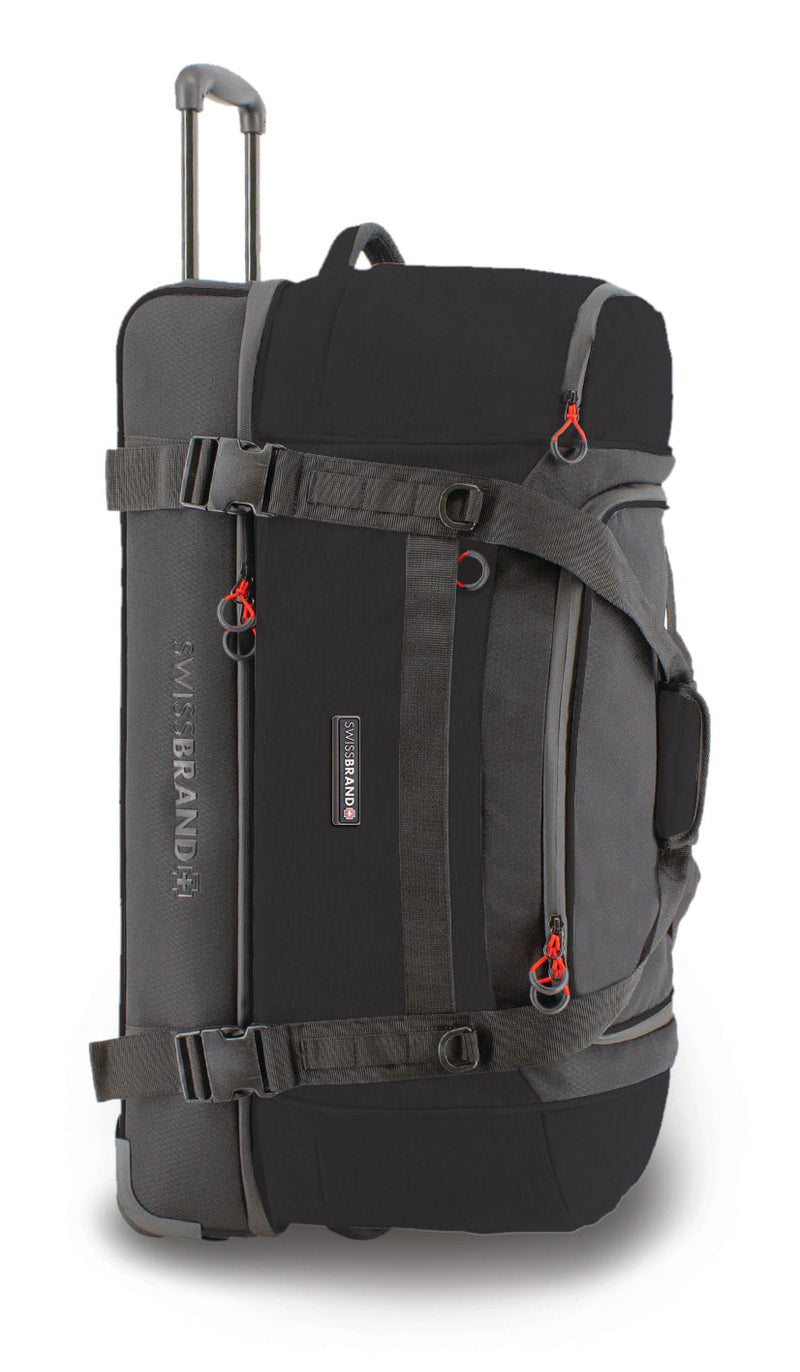 תיק דאפל גדול על גלגלים 28" מאסיבי וחזק במיוחד למוצ'ילרים מבית המותג השוויצרי SWISSBRAND דגם HEXA