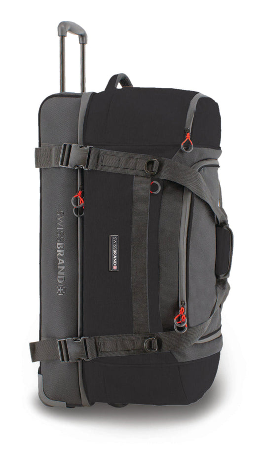 תיק דאפל גדול על גלגלים 28" מאסיבי וחזק במיוחד למוצ'ילרים מבית המותג השוויצרי SWISSBRAND דגם HEXA