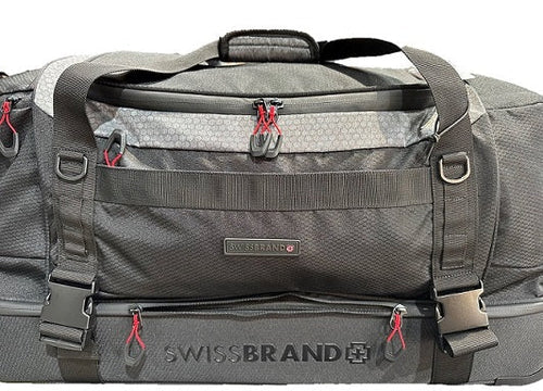 תיק דאפל גדול על גלגלים 28" מאסיבי וחזק במיוחד למוצ'ילרים מבית המותג השוויצרי SWISSBRAND דגם HEXA