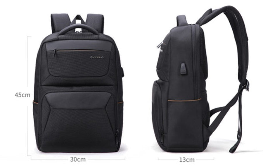 תיק גב במראה עסקי אלגנטי ללפטופ מבית המותג AOKING למחשב 15.6" יציאת USB מובנה