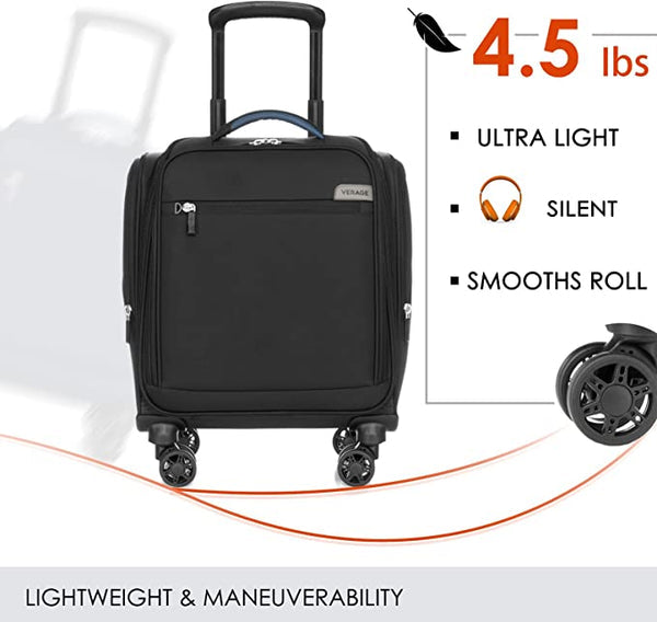 טרולי יוקרתי קטן 14.5" UNDERSEAT מתחת למושב המטוס הכולל USB מבית VERAGE דגם VISIONARY III