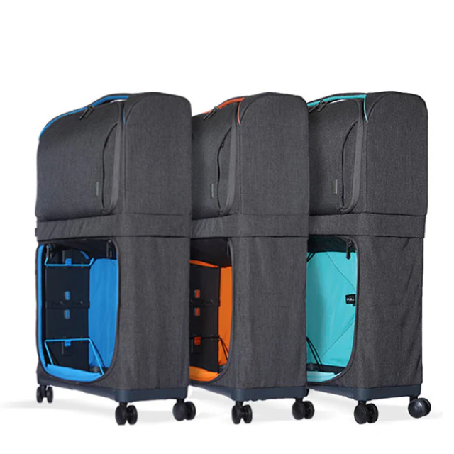 מזוודת טרולי מודולרית 2 ב-1 מזוודה קטנה שהופכת לגדולה ROLLUX FUGU