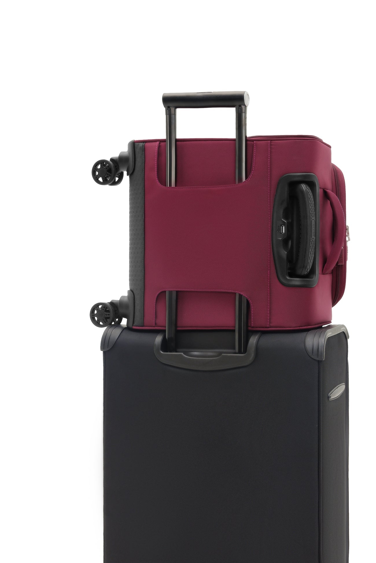 טרולי יוקרתי קטן 14" UNDERSEAT מתחת למושב המטוס הכולל USB מבית VERAGE דגם VISIONARY 10DW