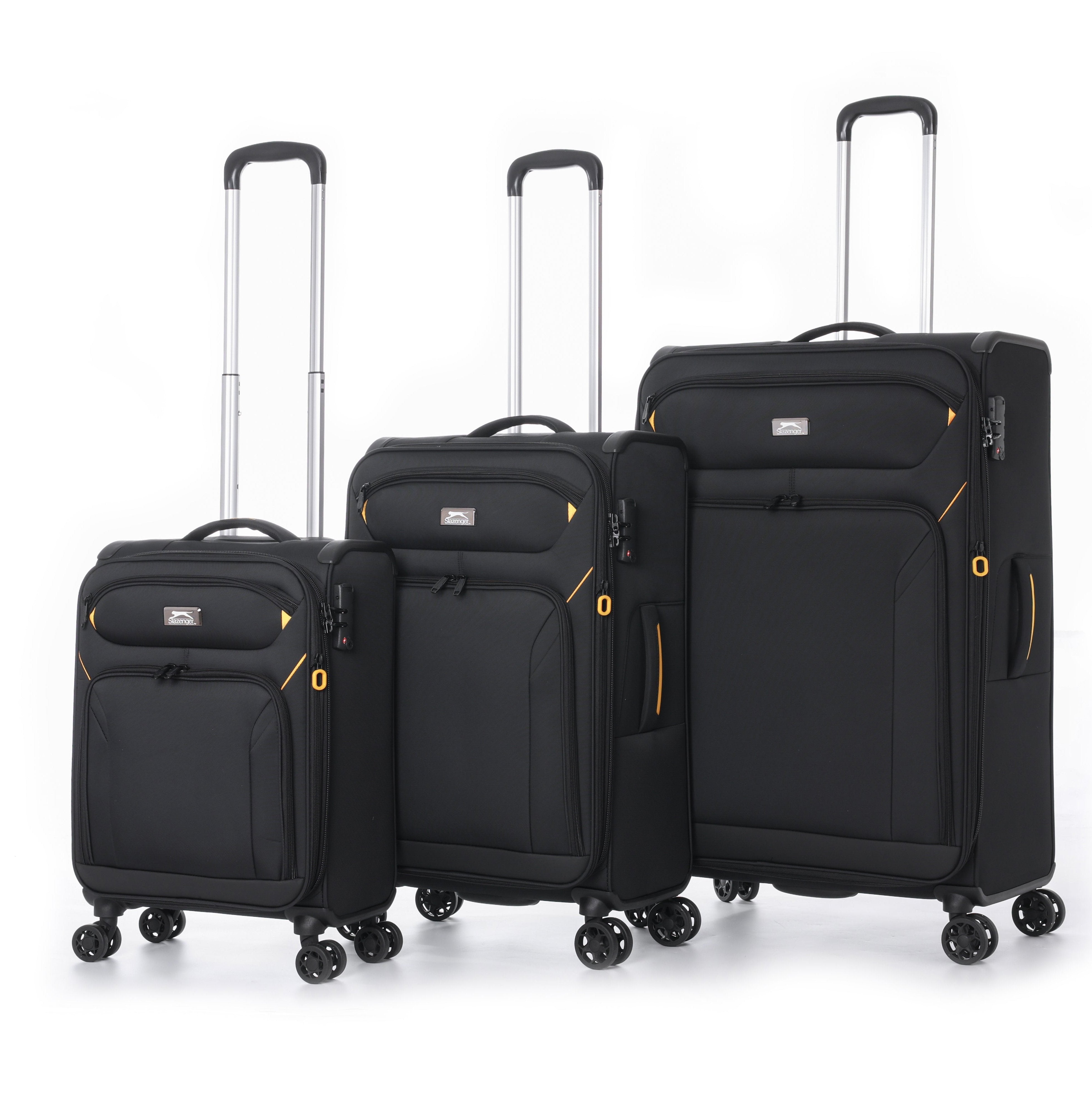 סט מזוודות בד פרמיום בגודל ענק 19"+25"+31" ,  של המותג SLAZENGER דגם New York II XL