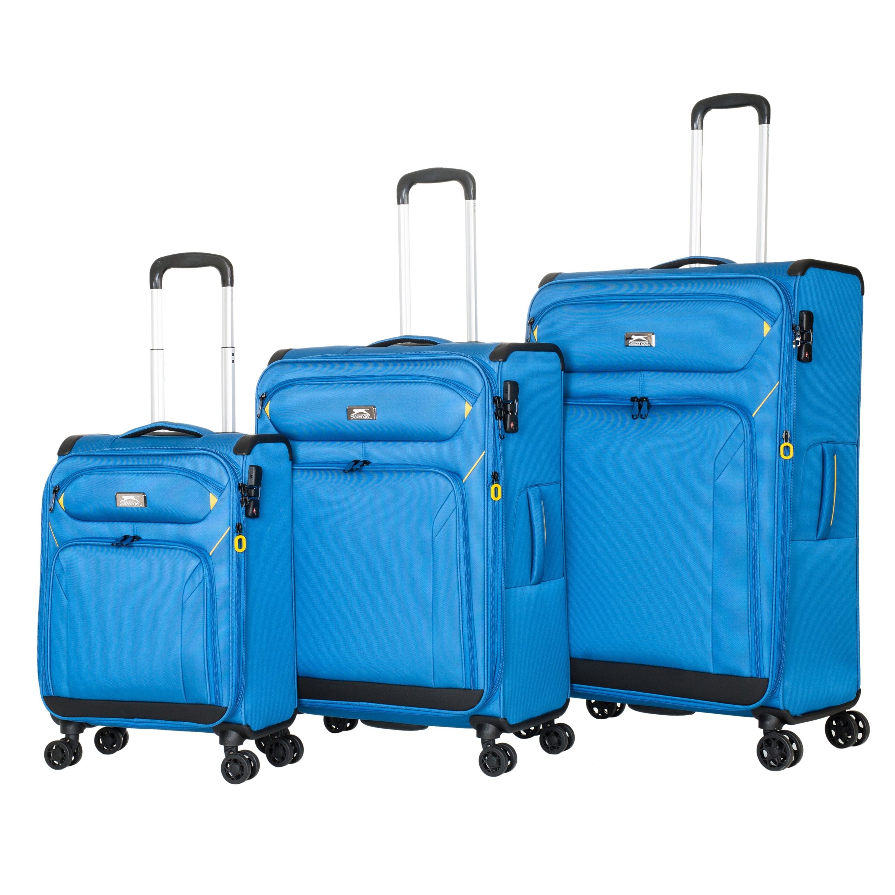 סט מזוודות בד פרמיום בגודל ענק 19"+25"+31" ,  של המותג SLAZENGER דגם New York II XL